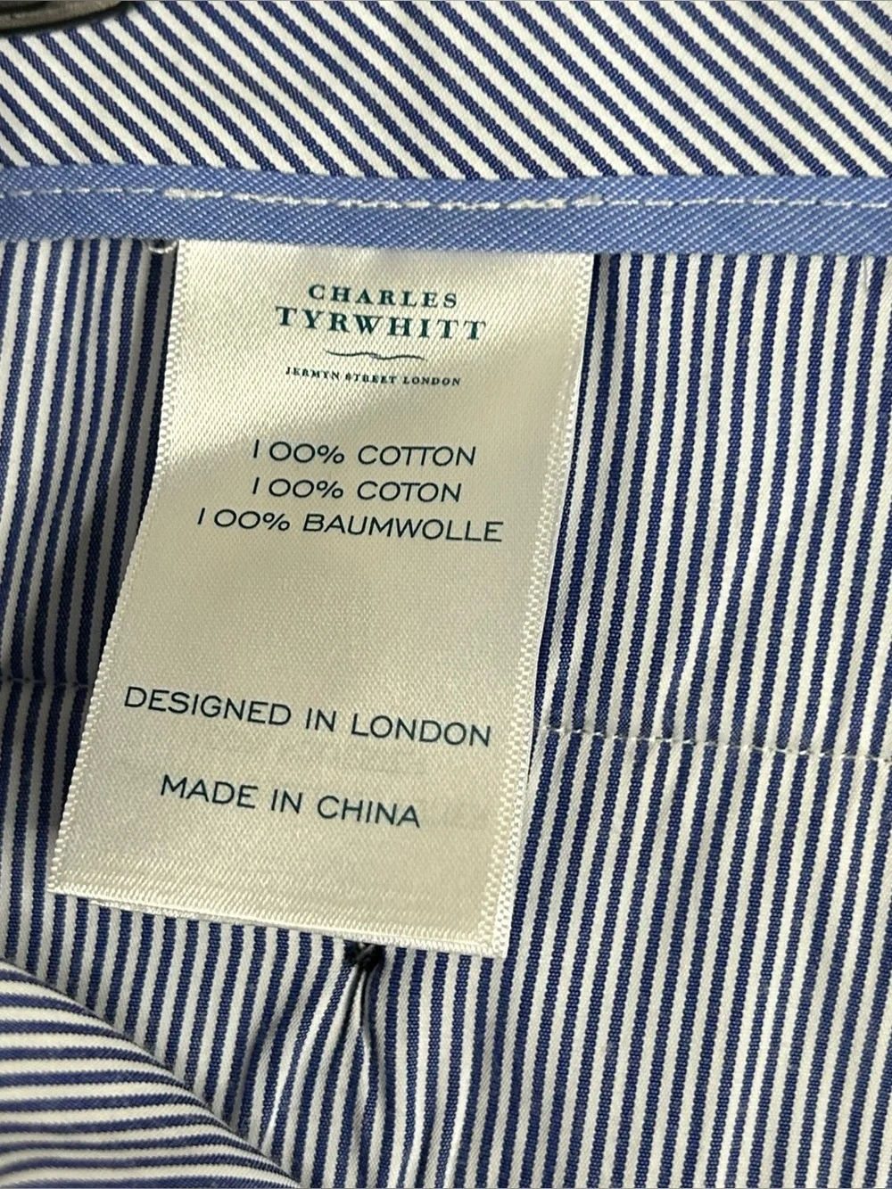 Charles Tyrwhitt Dress Pants Mens Size 40x32 Slim Fit Moleskin Blue Trousers